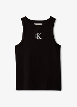 Calvin Klein Meisjes Tanktop met logo in de kleur Zwart