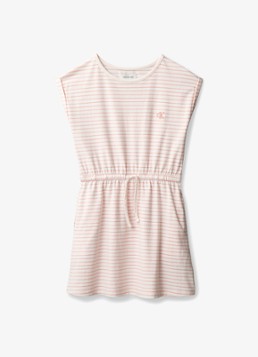 Calvin Klein Meisjes Mini jurk met streepprint en steekzakken in de kleur Roze