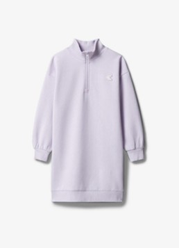 Calvin Klein Trui jurk met logo in de kleur Lila