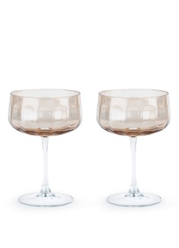 Leopold Vienna Corvina champagnecoupeglas set van 2 Bruin - Deal