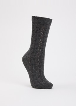 Falke Dames Softmerino Special Edition sokken in wolblend in de kleur Antraciet, maat: 39-42