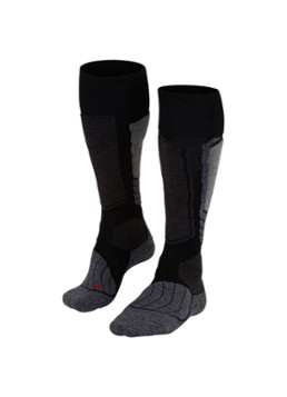 Falke Dames SK1 skisokken in wolblend in de kleur Zwart, maat: 35-36