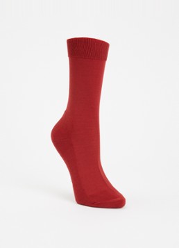 Falke Dames Clima Cool sokken in wolblend in de kleur Donkerrood, maat: 39-40
