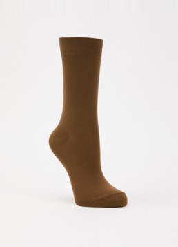 Falke Dames Cotton Touch sokken met logo in de kleur Bruin, maat: 35-38