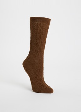 Falke Dames Declivity sokken in wolblend in de kleur Bruin, maat: 39-42