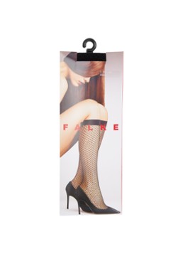 Falke Dames Miss Ribbon kniekousen in de kleur Zwart, maat: 39-42