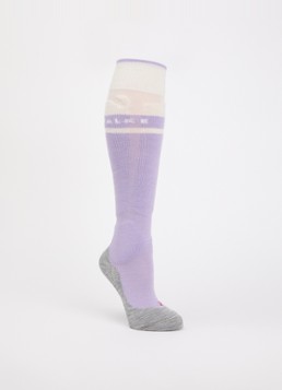 Falke Dames SK2 skisokken in wolblend in de kleur Lila, maat: 35-36
