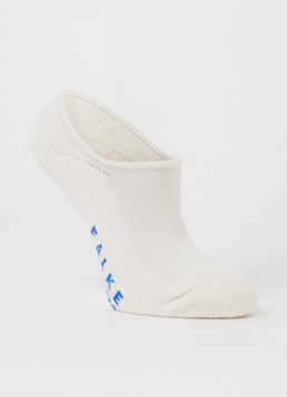 Falke Dames Keep Warm sneakersokken in wolblend in de kleur Creme, maat: 35/36