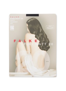 Falke Dames Pure Matt panty in 20 denier in de kleur Zwart, maat: S