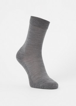 Falke Dames ClimaWool sokken in wolblend in de kleur Grijsmele, maat: 39-40