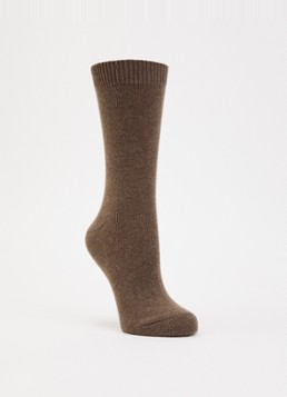Falke Dames Cosy Wool sokken in kasjmierblend in de kleur Bruin, maat: 39-42