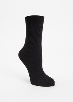 Falke Dames Shiny Rib sokken met lurex in de kleur Zwart, maat: 39-42