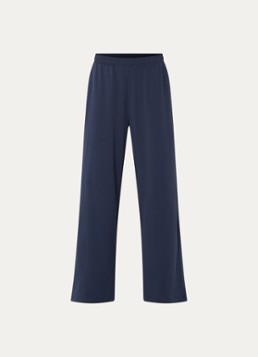 Falke Dames High waist straight fit loungebroek in de kleur Blauw, maat: XXL