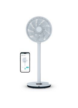 Duux Whisper 2 Smart verstelbare vloerventilator, 92 cm hoog Blauwgrijs - Deal