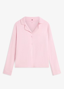 Tommy Hilfiger Dames Pyjamatop met logo in de kleur Roze