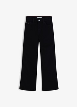 Tommy Hilfiger Meisjes Wide leg jeans met donkere wassing in de kleur Zwart