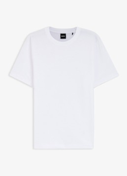 BOSS Heren T-shirt met structuur in de kleur White-100 / Wit