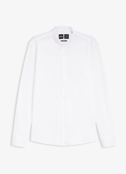 BOSS Heren P-Hank slim fit overhemd met stretch in de kleur Wit