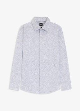 BOSS Heren Slim fit overhemd met print in de kleur Middenblauw