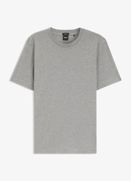 BOSS Heren T-shirt met logo in de kleur Grijsmele