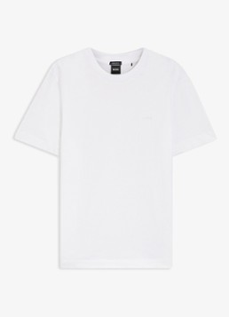 BOSS Heren T-shirt met logo in de kleur Wit