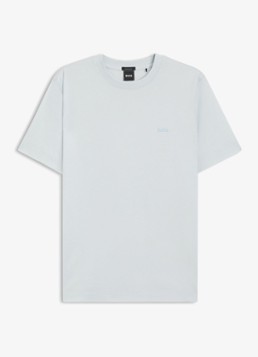 BOSS Heren T-shirt met logo in de kleur Lichtblauw