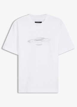 BOSS Heren T-shirt van katoen in de kleur Wit