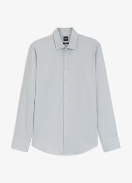 BOSS Heren Regular-fit overhemd met stretch in de kleur Open Green-373