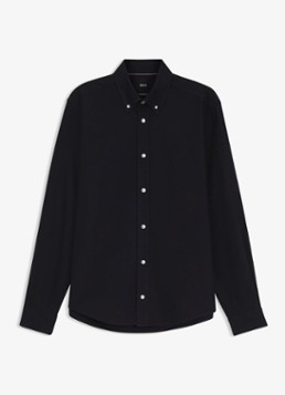 BOSS Heren Regular fit overhemd met stretch in de kleur Blauw