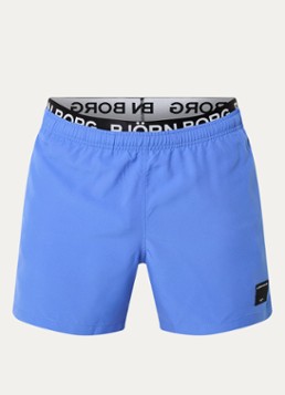 Björn Borg Heren Zwemshorts met elastische band en logo in de kleur Blauw, maat: XL