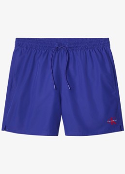 Calvin Klein Heren Zwemshorts met logo en trekkoord in de kleur Blauw, maat: M