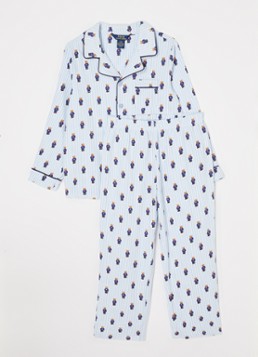 Ralph Lauren Jongens Pyjamaset met ruitdessin in de kleur Lichtblauw, maat: 140