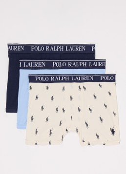 Ralph Lauren Jongens Boxershorts met logoband in 3-pack in de kleur Lichtblauw, maat: S