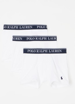 Ralph Lauren Jongens Boxershorts met logoband in 3-pack in de kleur Wit, maat: 152