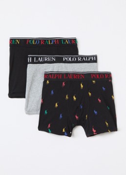 Ralph Lauren Jongens Boxershorts met logoband in 3-pack in de kleur Zwart, maat: L=152