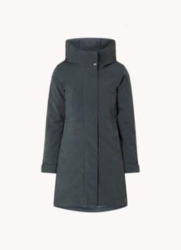 Elvine Dames Eline parka met ritszakken en waterafstotende coating in de kleur Olijfgroen, maat: M