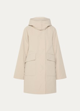 Elvine Dames Myra gewatteerde parka met afneembare capuchon en waterafstotende coating in de kleur Zand, maat: XL