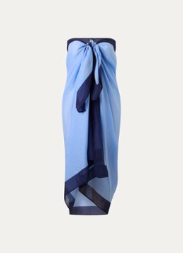 Ralph Lauren Dames Pony pareo met logoprint 175 x 120 cm in de kleur Blauwgrijs, maat: OS
