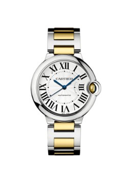Cartier Dames Ballon Bleu de Cartier 36 mm van 18k geelgoud en staal W2BB0012 in de kleur Geelgoud