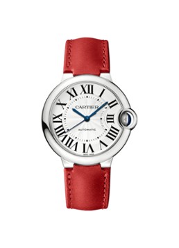 Cartier Dames Ballon Bleu de Cartier 36mm horloge van staal en kalfsleer CRWSBB0036 in de kleur Zilver