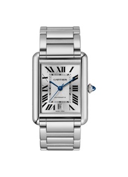 Cartier Heren Tank Must extra-large horloge van staal - Automatic CRWSTA0053 in de kleur Zilver