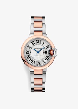 Cartier Dames Ballon Bleu de Cartier horloge, 33 mm, van 18 karaat roségoud en staal CRW2BB0032 in de kleur Roségoud