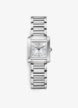 Cartier Dames Tank Française horloge, small model CRWSTA0129 in de kleur Zilver