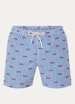 MC2 Saint Barth Heren Lighting zwemshorts met print in de kleur Blauw, maat: XL
