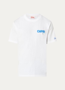 MC2 Saint Barth Heren T-shirt met front- en backprint in de kleur Wit, maat: L