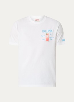 MC2 Saint Barth Heren Paloma T-shirt met print in de kleur Wit, maat: L