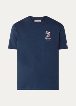 MC2 Saint Barth Heren T-shirt met borduring in de kleur Blauw, maat: L