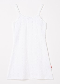 Claesens Meisjes Singlet met broderie in de kleur Wit