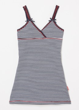 Claesens Meisjes Nachthemd met streepprint in de kleur Donkerblauw