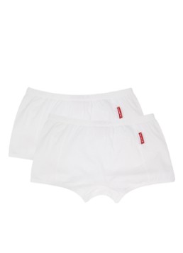 Claesens Meisjes Boxershorts in uni in 2-pack in de kleur Wit